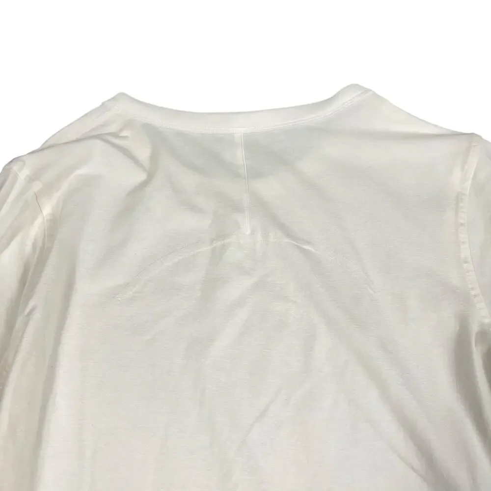 lululemon White Cates LS Long Sleeve T-Shirt Size 8 Cotton Lyocell Linen Blend - Picture 8 of 9